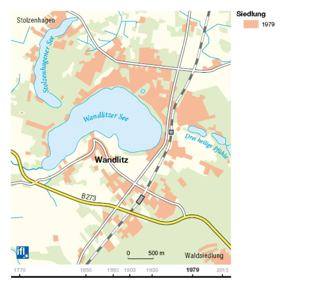 Ortsentwicklung von Wandlitz http//landschaftenindeutschland.de/