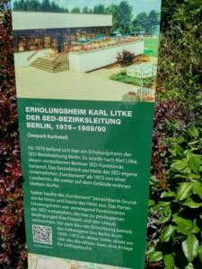 Abb. 17: Stele zum einstigen SED-Erholungsheim